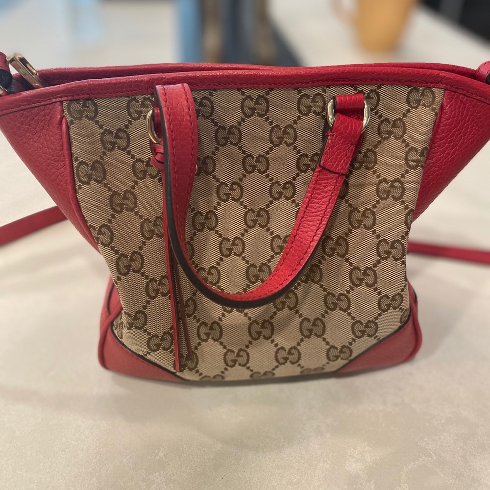 Gucci Beige Red Small Crossbody Bag
